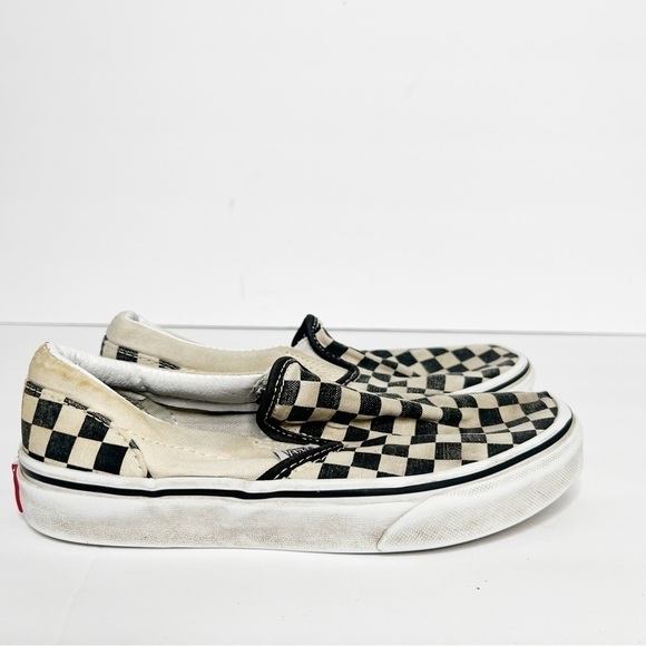 Vans Classic Canvas Slip On Sneakers Black White Checkered - Picture 2 of 4